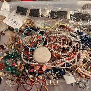 Huge Lot Of "Junk" Jewelry For Crafts